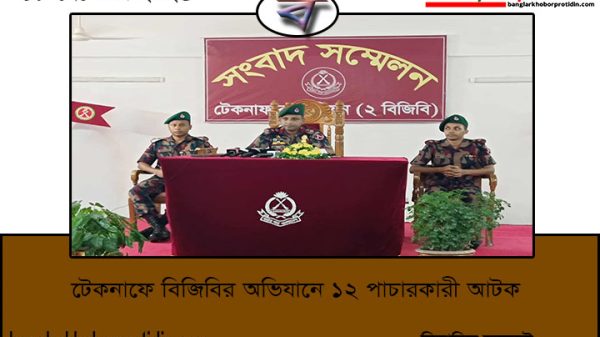 টেকনাফে বিজিবির অভিযানে ১২ পাচারকারী আটক